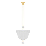 Rosie Pendant 17", Aged Brass