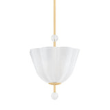 Rosie Pendant 17", Aged Brass