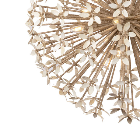 Genevieve Chandelier 40", Natural Rope and Coco Shells
