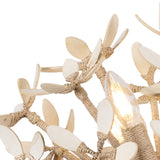 Genevieve Chandelier 40", Natural Rope and Coco Shells