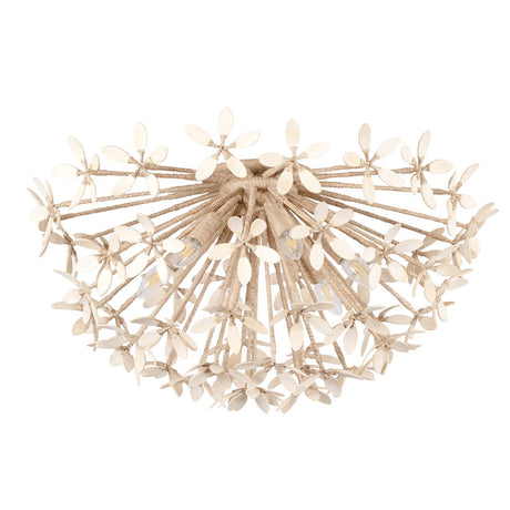 Genevieve Extra Large Semi-Flush 30", Natural Rope and Coco Shells