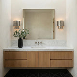 Barron Wall Sconce 9", Black Silver Leaf