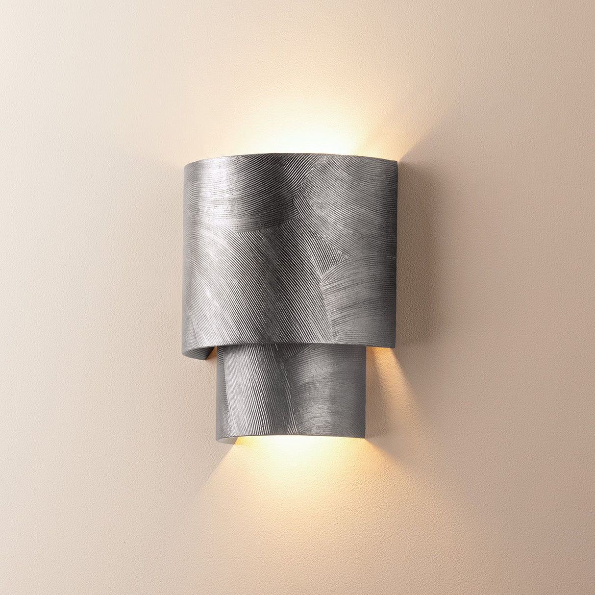 Barron Wall Sconce 9", Black Silver Leaf