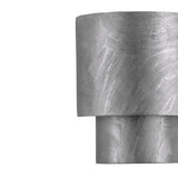 Barron Wall Sconce 9", Black Silver Leaf