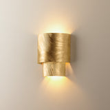 Barron Wall Sconce 9", Textured Gold Leaf