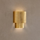 Barron Wall Sconce 9", Textured Gold Leaf