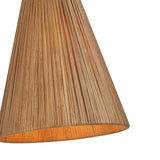 Rhiannon Floor Lamp, Aged Brass and Rattan