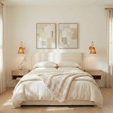 Rhiannon Wall Sconce 16", Aged Brass and Rattan