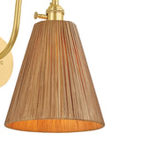 Rhiannon Wall Sconce 16", Aged Brass and Rattan