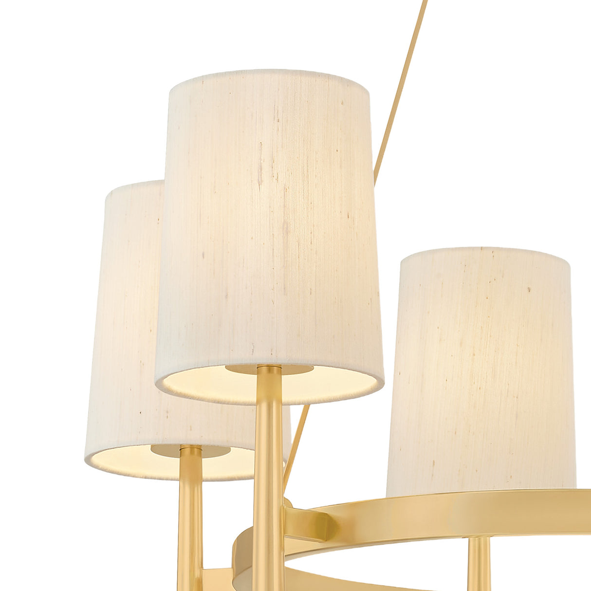 Norene 6 Light Chandelier 30", Aged Brass