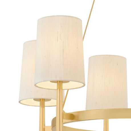 Norene 6 Light Chandelier 30", Aged Brass