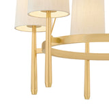 Norene 6 Light Chandelier 30", Aged Brass