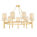 Norene 9 Light Chandelier 46", Aged Brass