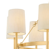 Norene 9 Light Chandelier 46", Aged Brass