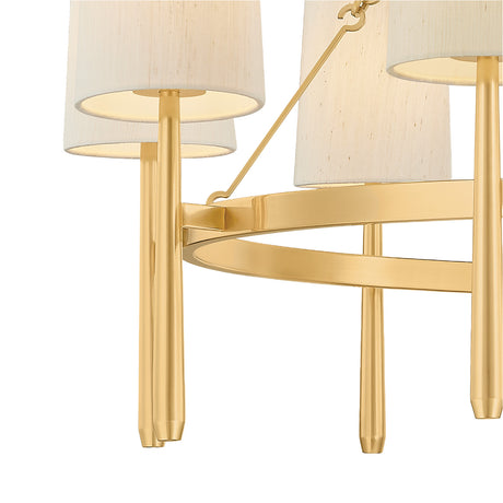 Norene 9 Light Chandelier 46", Aged Brass