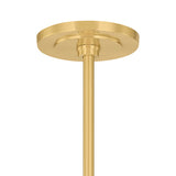 Gabrielle 3 Light Chandelier 40", Aged Brass with Art Glass