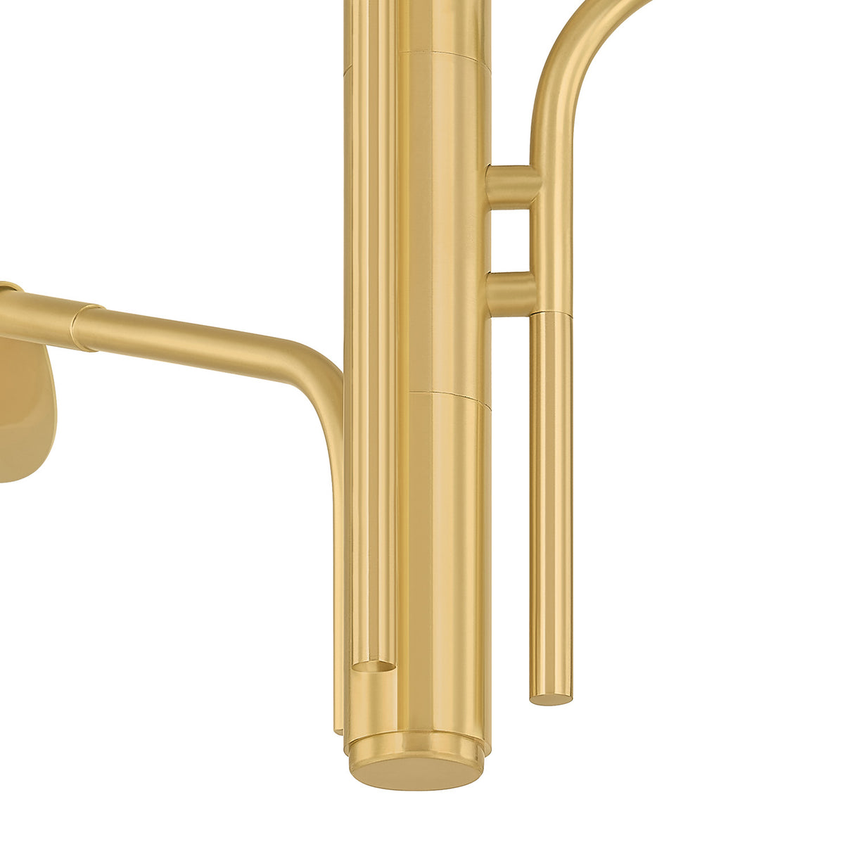 Gabrielle 3 Light Chandelier 40", Aged Brass with Art Glass