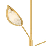 Gabrielle 3 Light Chandelier 40", Aged Brass with Art Glass