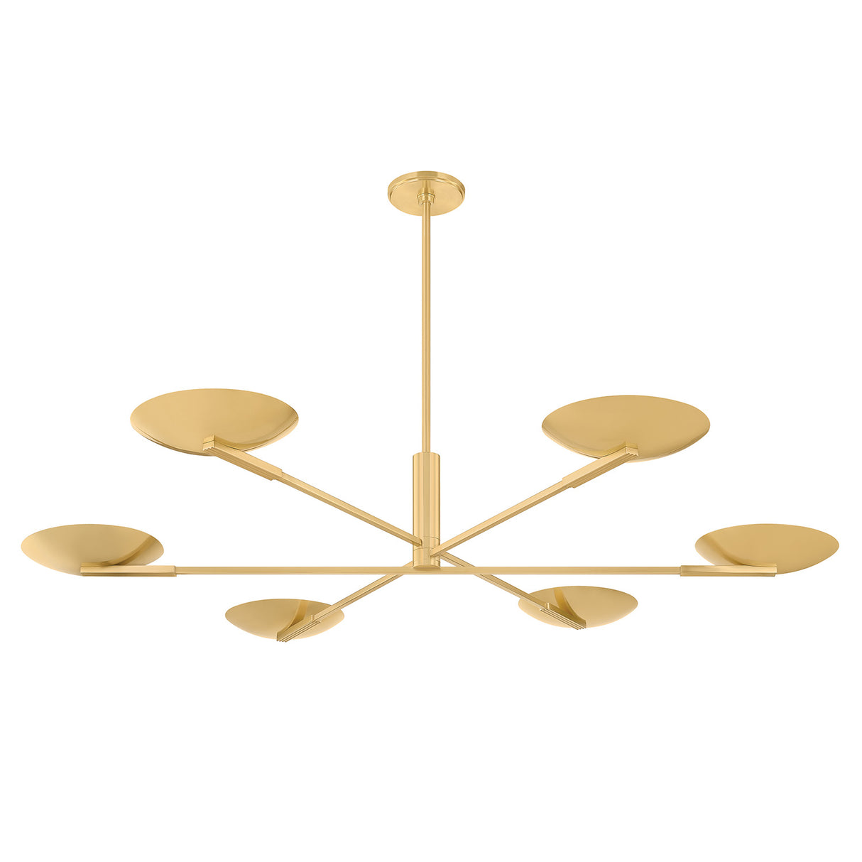 Phoebe 6 Light LED Chandelier 56", Aged Brass