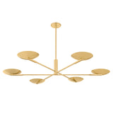 Phoebe 6 Light LED Chandelier 56", Aged Brass