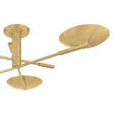 Phoebe 3 Light LED Semi-Flush 42", Aged Brass