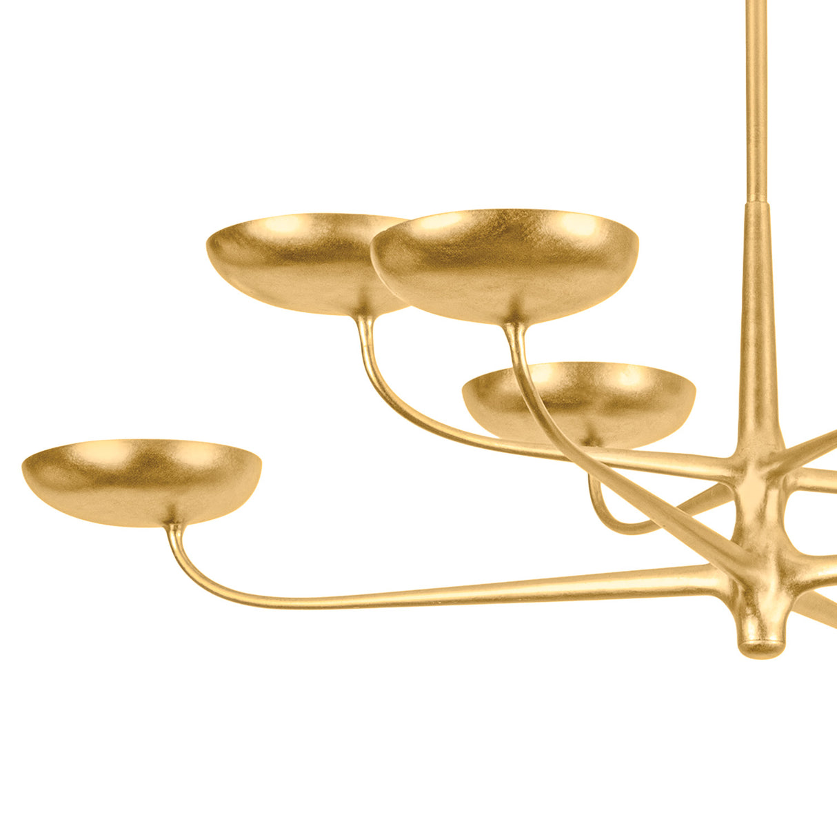 Reverie 8 Light LED Chandelier 45", Gold Leaf