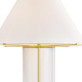 Elena Table Lamp, Aged Brass and Clear Glass