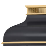 Harriet Lantern Pendant 13", Midnight Blue and Aged Brass