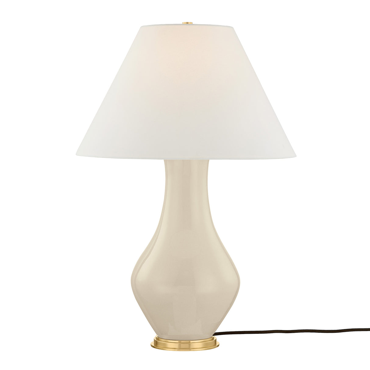 Lucille Table Lamp, Glossy Cream
