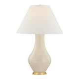Lucille Table Lamp, Glossy Cream