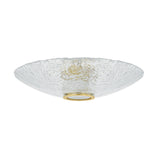 Verne LED Flush Mount 20", Aged Brass and Piastra Glass