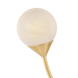 Isabella 3 Light Chandelier 36", Aged Brass with Art Glass