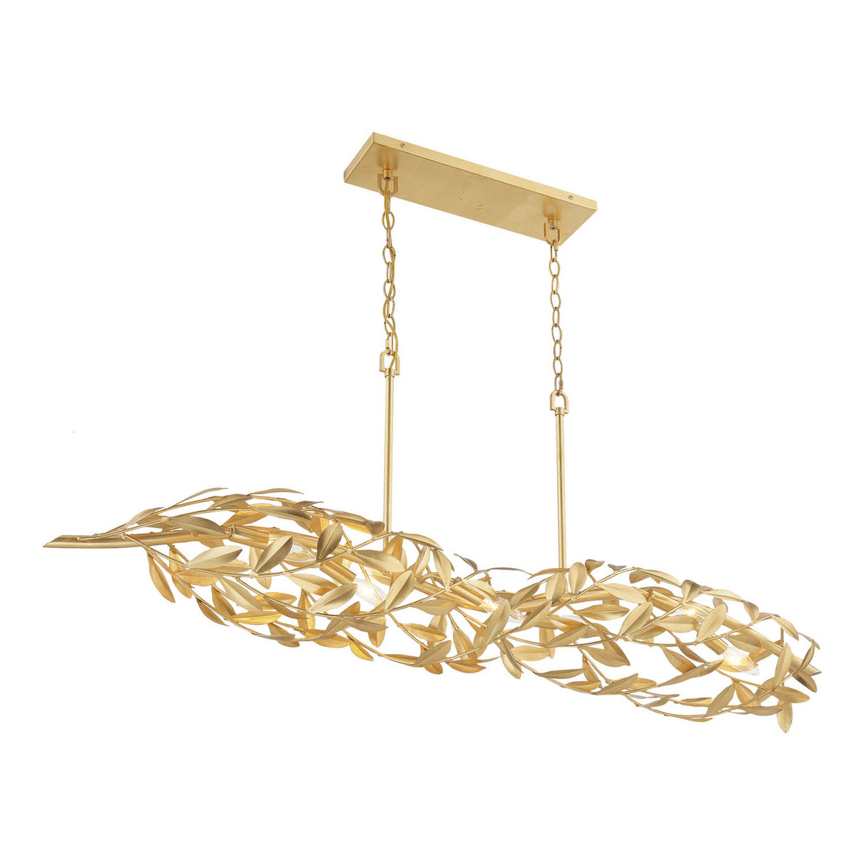 Alison Linear Chandelier 50", Antique Gold