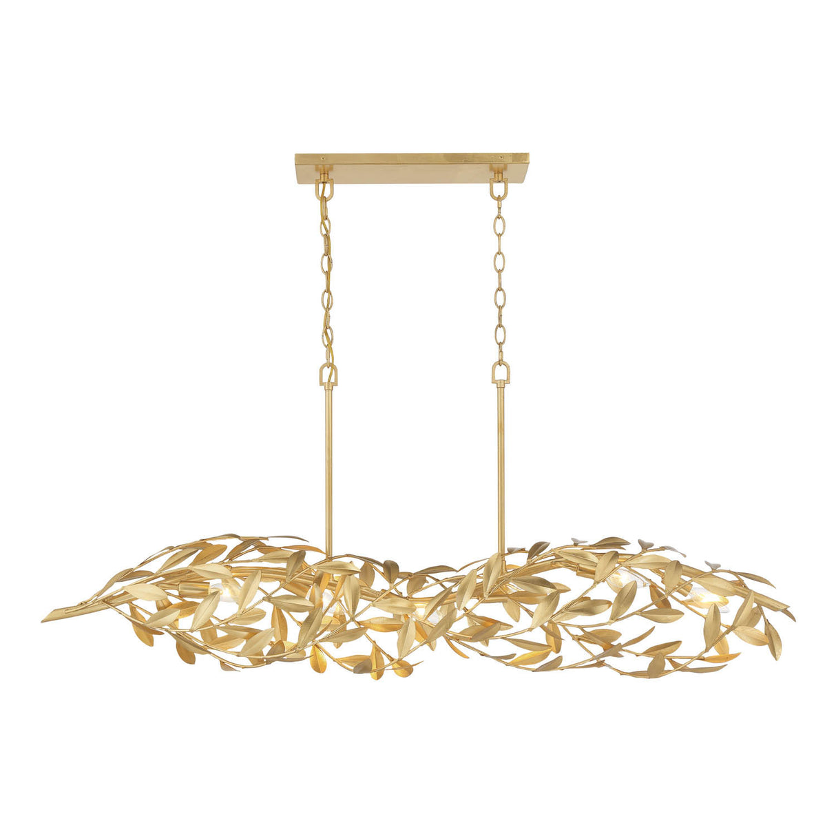 Alison Linear Chandelier 50", Antique Gold