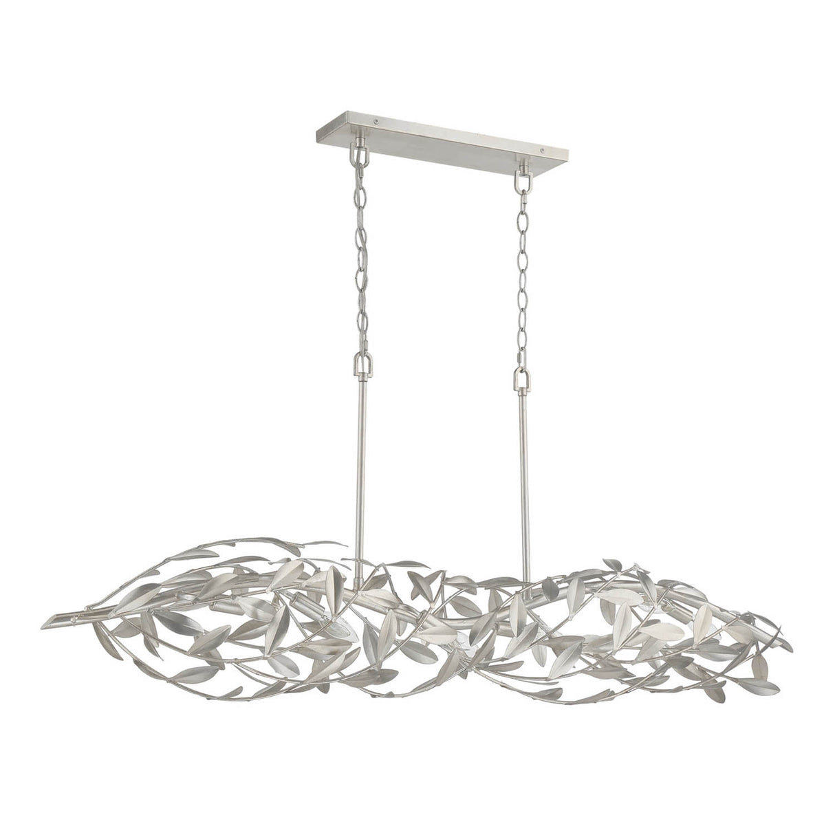 Alison Linear Chandelier 50", Antique Silver