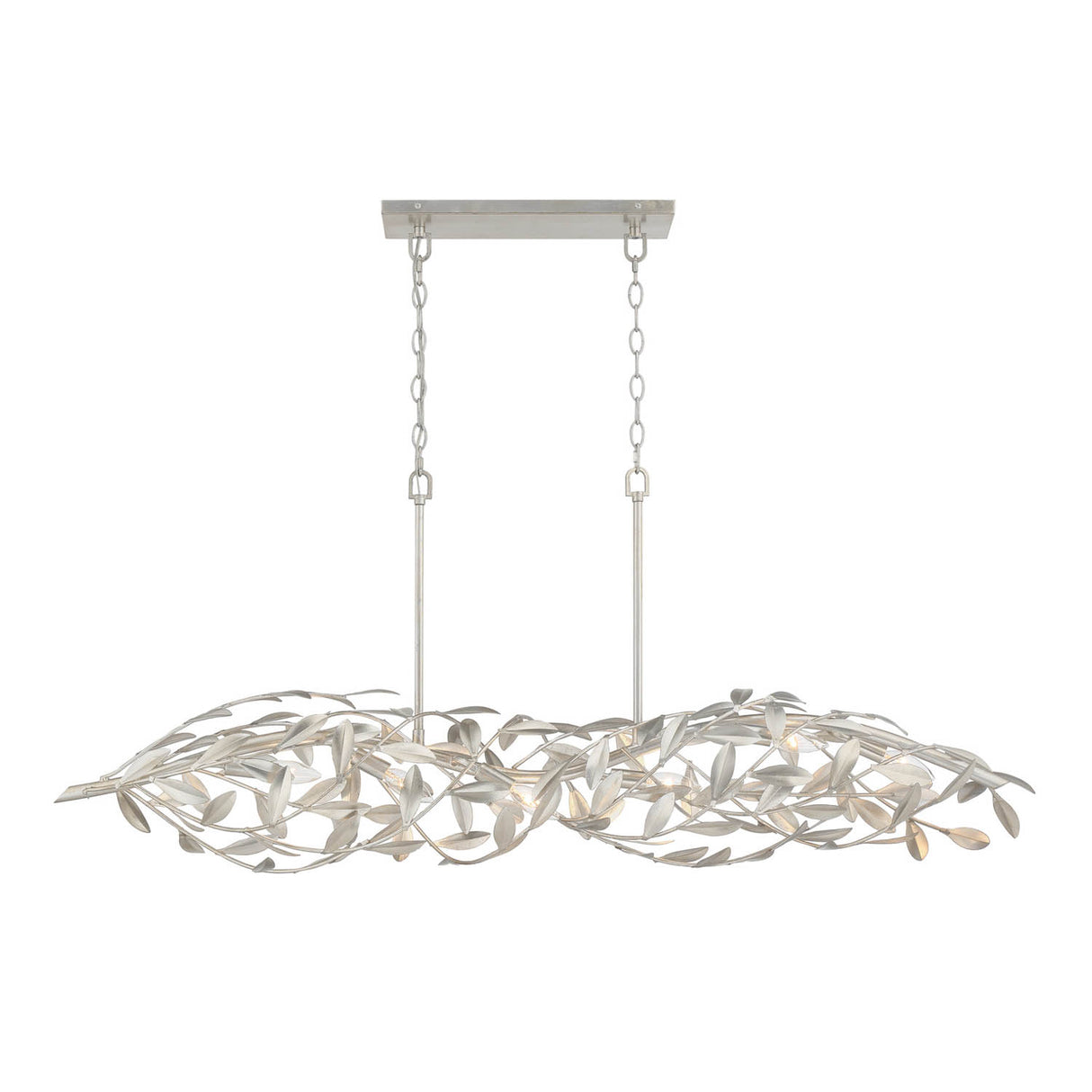 Alison Linear Chandelier 50", Antique Silver