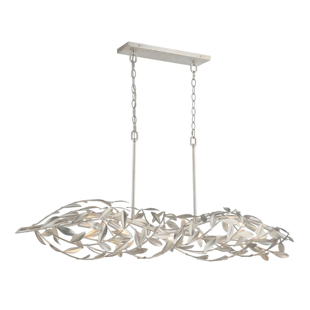Alison Linear Chandelier 50", Antique Silver