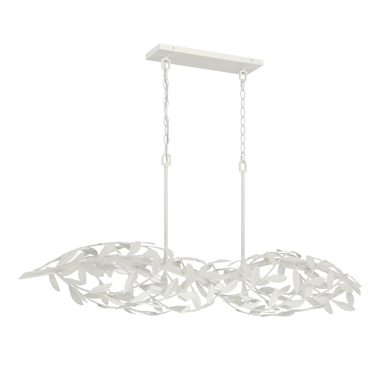 Alison Linear Chandelier 50", Matte White