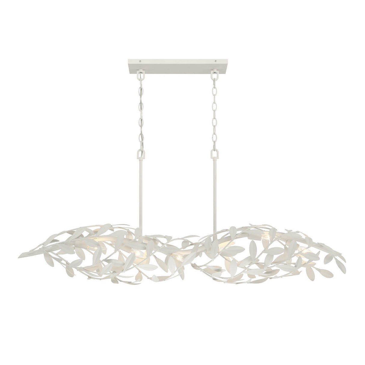 Alison Linear Chandelier 50", Matte White