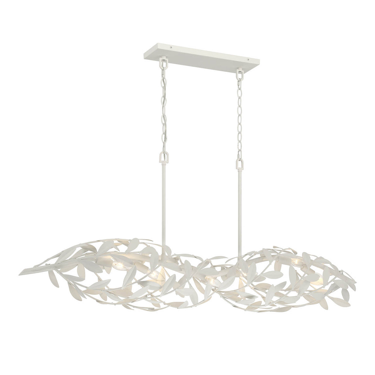 Alison Linear Chandelier 50", Matte White