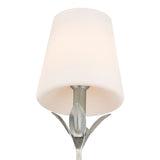 Alice Vanity Wall Sconce 21", Antique Silver and Opal Glass