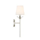 Alice Vanity Wall Sconce 21", Antique Silver and Opal Glass