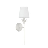 Alice Vanity Wall Sconce 21", Matte White and Opal Glass