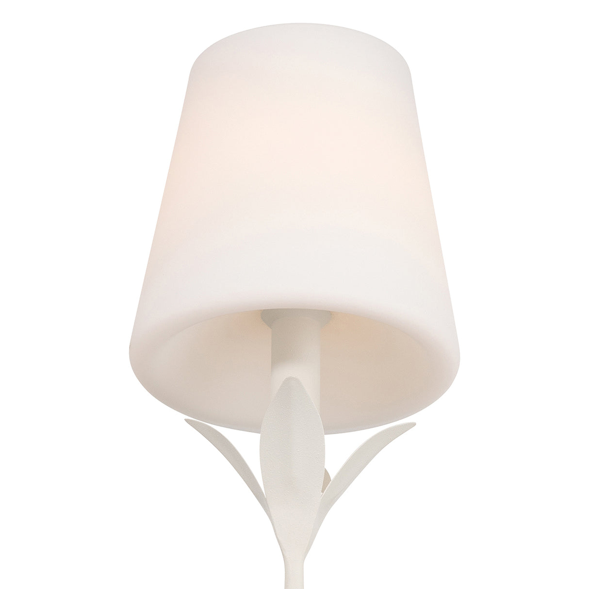 Alice Vanity Wall Sconce 21", Matte White and Opal Glass