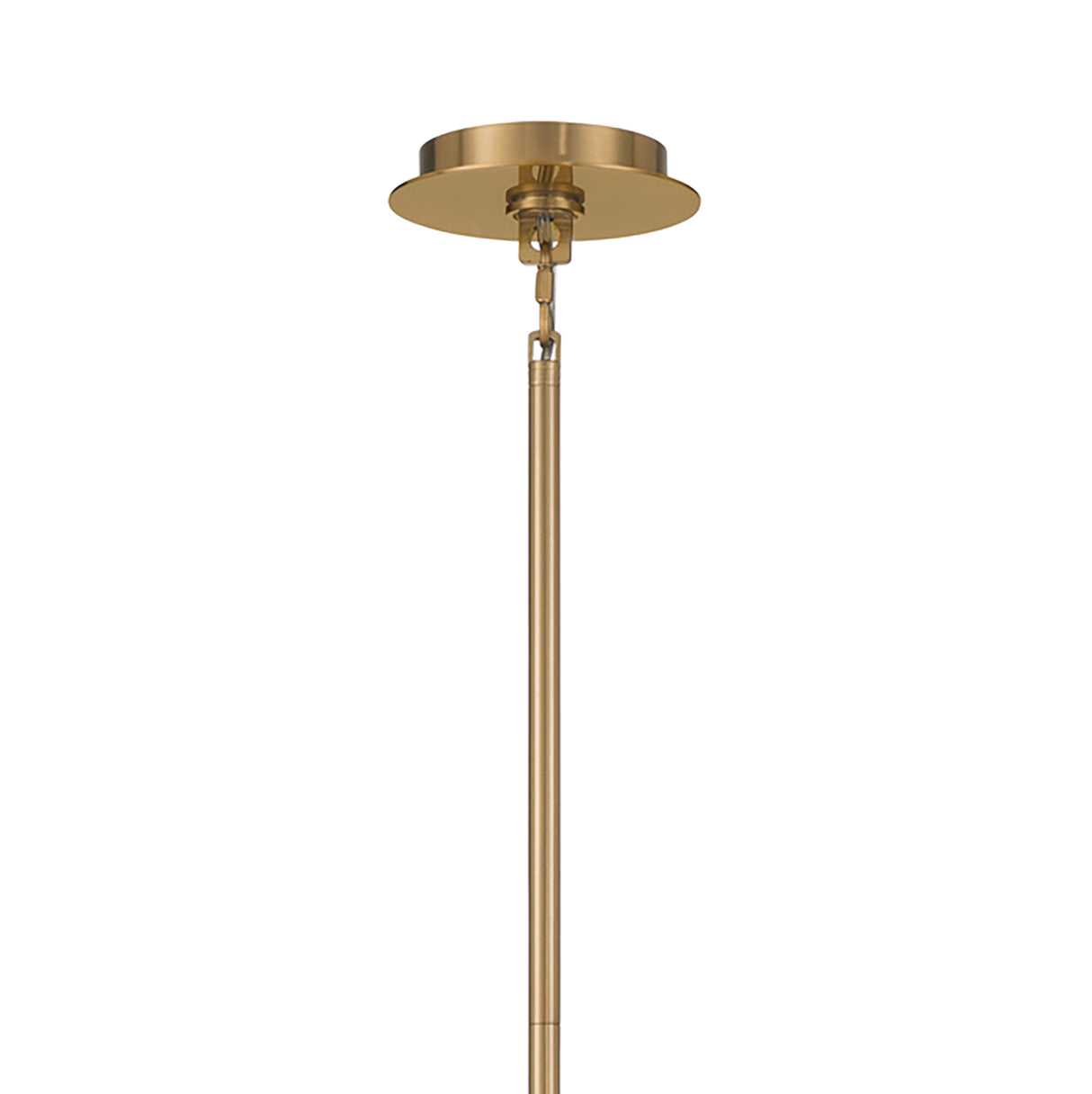 Eliana Large Pendant 24", Aged Brass with Faceted Crystals