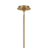 Eliana Large Pendant 24", Aged Brass with Faceted Crystals