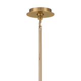 Eliana Extra Large Pendant 34", Aged Brass and Faceted Crystals