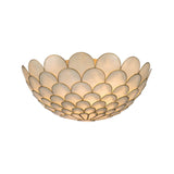 Valentina Semi-Flush 16", Soft Brass and Capiz Shell