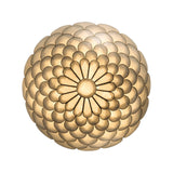 Valentina Semi-Flush 16", Soft Brass and Capiz Shell