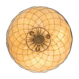 Valentina Medium Pendant 14", Soft Brass and Capiz Shell